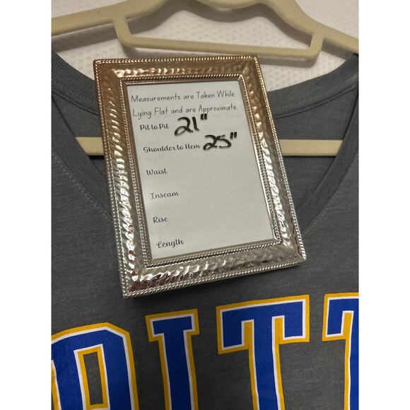 Pitt Panthers H2P Gray Short Sleeve Round Neck Lightweight Tee Size XXL Slim - Picture 9 of 11